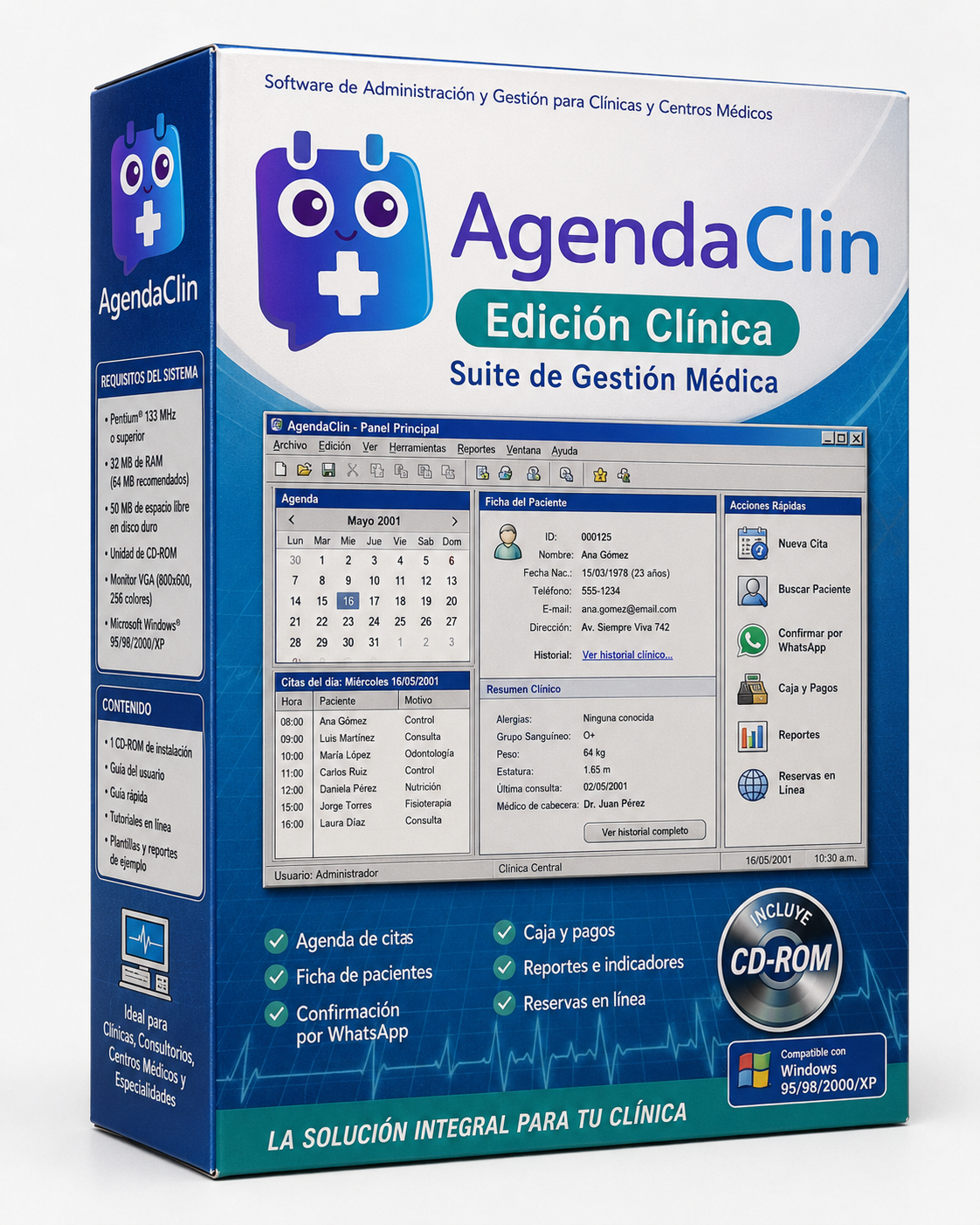 Agenda pacientes, envía recordatorios y concreta más citas